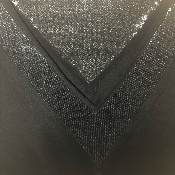 Black  silk tunic top brand new never worn sz med - Picture 5 of 8